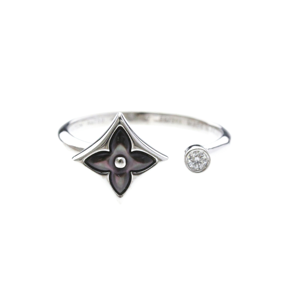 LOUIS VUITTON 18k Silver Diamond Ring